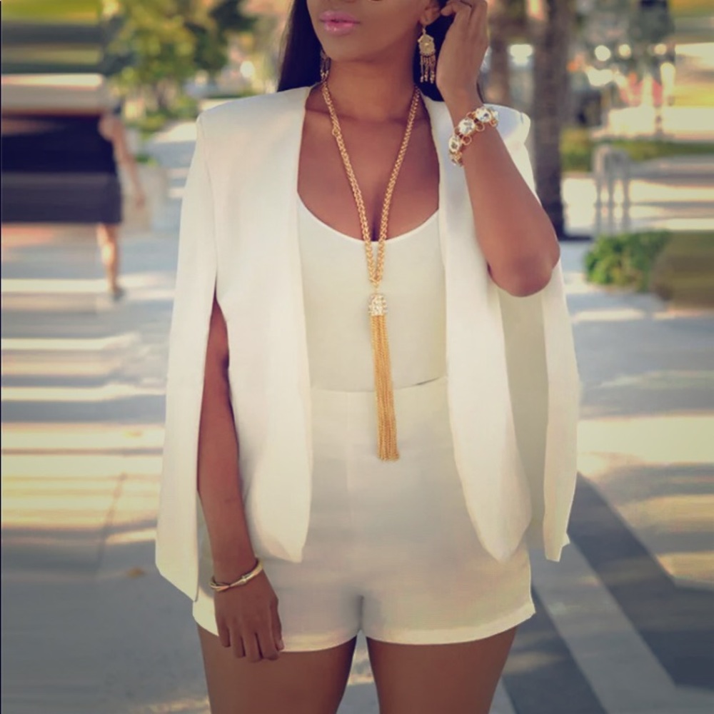 White cape jacket
